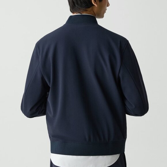 Theory Murphy Precision Ponte Bomber Jacket XL Navy - Picture 3 of 8